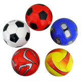 5 Mini Bola De Futebol Tamanho 2 Couro Sintético