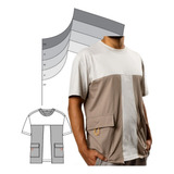 5 Moldes Profissionais Camiseta Oversized Cargo Pp Ao Gg