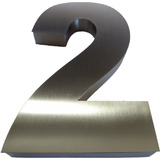 5 Números Ou Letras Caixa 25cm Aço Inox Escovado corte A Laser