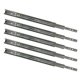 5 Par Corrediça De Gaveta Trilho 35cm 30kg Telescopica Light