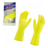 5 Par Luva Latex Amarela Jardinagem Limpeza Sanro P M G Xg