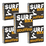 5 Parafina Surf Prancha Wax 5 Unidades Soul Fins 80g