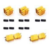 5 Pares Conector Xt60 60a Macho Fêmea Drone Aeromodelismo