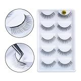 5 Pares De Cílios 10mm Treino Pratica Extensão Alongamento