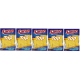 5 Pares Luva Latex Limpeza Multiuso Sanro Top Amarela