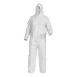 5 Pç Macacão Tnt Tyvek Branco Tam Eeg Hospital Pintura Labor