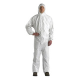 5 Pç Macacão Tnt Tyvek Branco Tam Eg Hospital Pintura Labora
