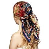 5 Pçs Lenço De Cabeça De Cetim Para Mulheres Lenço Quadrado De Seda Para Cabelo Bandana Para Dormir à Noite 60 Cm Conjunto Um L