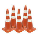 5 Peças Cone Cônico Segurança Para Sinalização Grande 75cm