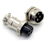 5 Peças Conector Mike 4 Vias Macho Fêmea par Promoção