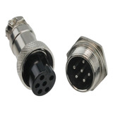 5 Peças Conector Mike 6 Vias Macho Fêmea par Promoção