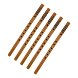 5 Peças Flauta De Bambu Chinês