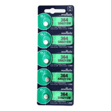 5 Pilhas Baterias P Relógio Murata 364 Sr621sw Original