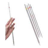 5 Pipetas Sorológica Vidro Graduada 10ml Para Pipetadores