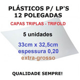 5 Plásticos P Capas Triplas Lp Vinil Trifold 0 20 Grossos