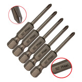 5 Pontas Bits Phillips Ph00 X 50mm Para Uso Em Parafusadeira