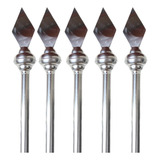5 Ponteira Lança 5 Mastro 2mts 10 Presilha Para Bandeiras