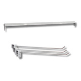 5 Porta Gancheiras 92 Cm 100 Ganchos De Gôndola Oferta 