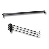 5 Porta Gancheiras 92cm 50 Ganchos De Gôndola Preto oferta