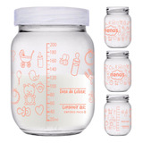 5 Potes Vidro Armazenar Leite Materno Papinha 267 baby r 