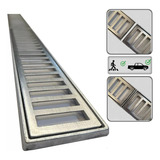 5 Ralo Linear Grelha Alumínio 10x100 Coleta Água Pluvial