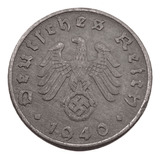 5 Reichspfennig - Alemanha, 3° Reich Na Segunda Guerra