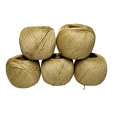 5 Rolos Fio Cordão Sisal Barbante Rami N 1 900mt 