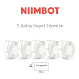 5 Rolos Papel Etiqueta Niimbot D110