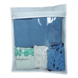 5 Saquinhos Maternidade Organizador Viagem Mala Bebê 30x35 Cor Branco