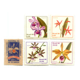 5 Selos Brasil Flora Flores Silvestres Orquídeas L 3913