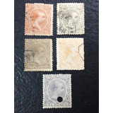5 Selos Espanha Clássicos A Definir Números 1899 Lote 1250