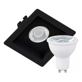 5 Spot Embutir Dicroica Mr16 Recuado Gu Lâmpada Led Promoção