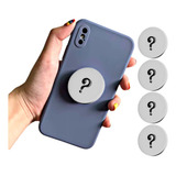 5 Suporte Anel Dedo Apoio Selfie Celular Pop Clip Estampado