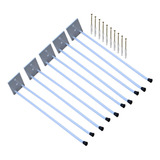 5 Suporte De Parede Para Vassouras Rodos E Pas 30 Cm Branco