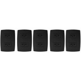 5 Tomadas Duplas 10a Preta Casa Completa Blux Home Black