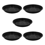 5 Un Prato Para Vaso Plantas Redondo N 07 Preto Plástico