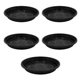 5 Un Prato Para Vaso Plantas Redondo N 07 Preto Plástico