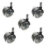 5 Un Rodizios Giratorios 50mm P Cadeira Diretor C Pino 11mm