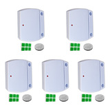 5 Unid Sensor Magnético Sem Fio Porta Janela Intruder 433mhz