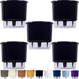 5 Vaso Raiz Auto Irrigável 16cm X 14cm Autoirrigável Preto