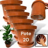 5 Vasos Pote 20 5 Prato 17cm P Flores Plantas E Orquídeas
