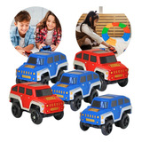 5 X Carrinho Para Pista Trilha Maluca Somente O Carrinho Cor Vermelho E Azul Personagem Tracks