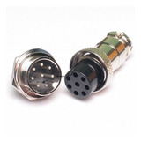 5 X Conector Mike 8 Vias Macho Fêmea par Promoção