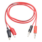 5 X Par Cabo De Teste Com Plug Banana 1 Metro
