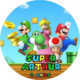 50 Adesivos Personalizados Super Mario Bros