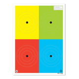 50 Alvo Tiro Rápido Precisão Color Papel Grosso 230g - 66x48