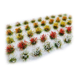 50 Arbustos Grama Estática 6mm Flor 5 Cores - Sgf6052 Paiol