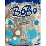 50 Balão Bubble Bobo Transparente Pacote Azul 18 Polegadas