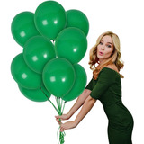 50 Balão Latex Import Liso Verde
