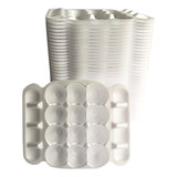 50 Bandeja De Isopor Para 12 Ovos 24x20cm Branca (50und)